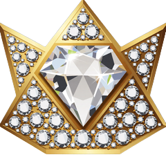 Diamant Krone der f&uuml;nften und h&ouml;chsten VIP-Stufe im Millioner Casino VIP Club