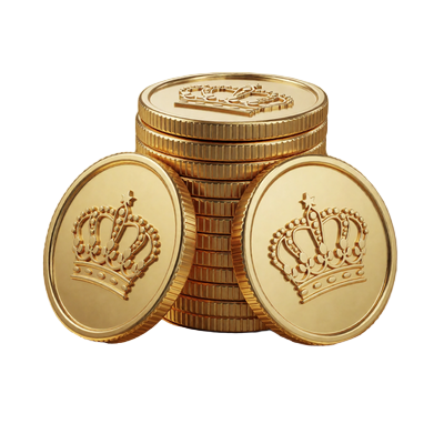 Stapel goldener M&uuml;nzen als Symbol f&uuml;r die erste Einzahlung des Millioner Willkommensbonus