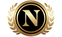 Novomatic Provider-Logo mit goldenem N-Emblem