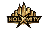 Nolimit City Provider-Logo mit goldener Skyline-Emblem